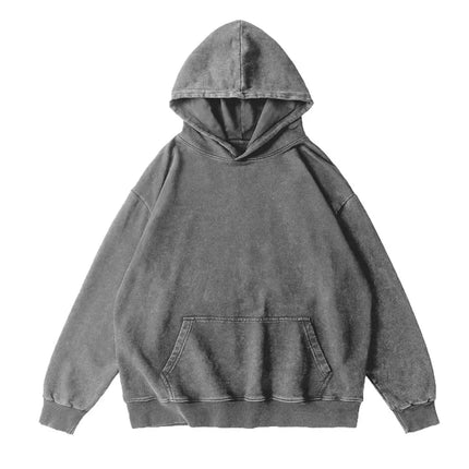 Washed Cotton Hoodie Sweatshirt Loose Wax Dyeing Pure Cotton Long Sleeve Autumn Winter Men Women Casual Fashion Streetwear