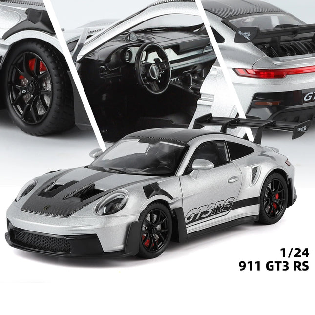 1:24 911 GT3 RS 992 Alloy Track Racing Car Model Diecasts Metal Performance Sports Car Vehicles Model High Simulation Collection