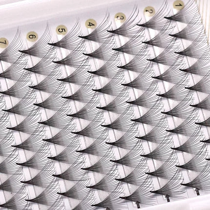 AGUUD 10 trays/lot Korea premade russian volume lashes super fans needle pointy stem narrow base promade fans eyelash extensions