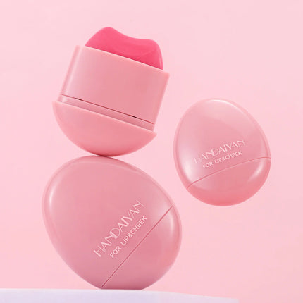 HANDAIYAN 5-Color Matte Pink Pebble Blush Waterproof & Sweat-Resistant Easy Application Dual-Use for Lips & Cheeks