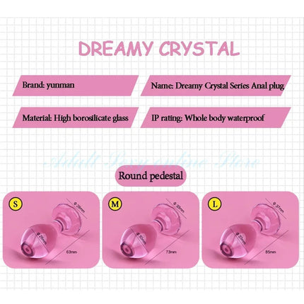 Large Crystal Butt Plug Vagina Ball Big Pyrex Glass Anal Dildo Bead Adult Sex Toys for Women Men Gay Masturbator