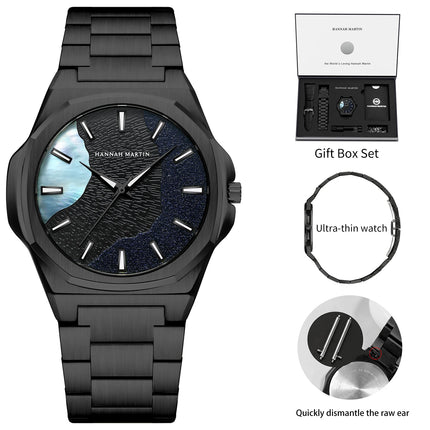 Men Watches Business Stainless Steel Interchangeable Straps Clock UltraThin Japanese Quartz Movement 1Set Men Watch Reloj Hombre