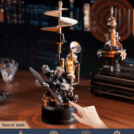 ROKR Da Vinci Helicopter CGL01 – A mechanical 3D puzzle with wireless audio-visual interaction, an adult steampunk desktop model