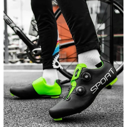 Cycling Shoes Road Bike Men White Breathable SPD Self-Locking Cleat Racing Road Bike Shoes Women Flat MTB Bicycle Sneakers
