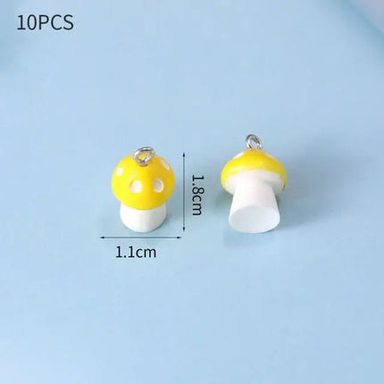 10pcs Resin Imitation Strawberry Shape Charms For DIY Key Chain Necklace Pendants Ornament Jewelry Making Accessories