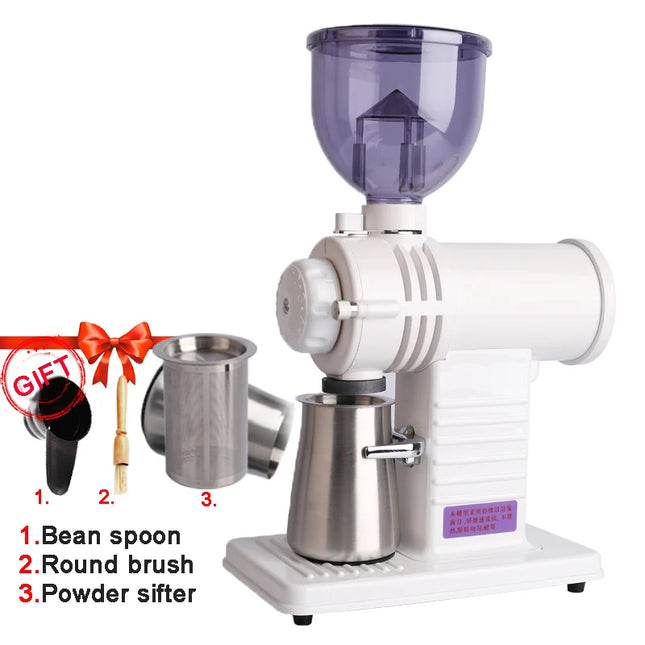 Professional Electric Coffee Grinder Automatic 10 Gear Adjustable 200W Ghost Teeth Burr Coffee Beans Grinding Machine N520