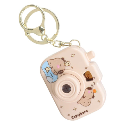 New Capybara Projection Camera Keychain Cartoon Kawaii Mini Camera Keyring Hanging Decoration Fashion Backpack Pendant