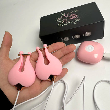 Nipple Vibrator for Women with Nipple Clamps Breast Clips Clitoral Stimulation G Spot Wand Vibrators Adult Goods for Couples 18+