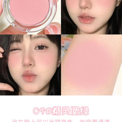 HISYI monochrome blush whitening matte cosmetics vitality girl nude makeup natural smudge monochrome blush plate