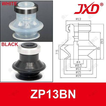 JXD Mini Double Layer Vacuum Sucker ZP-06/08/10/13/16/20/25/32/40/50BN Mini Industry Vacuum Suction Cup With Ring