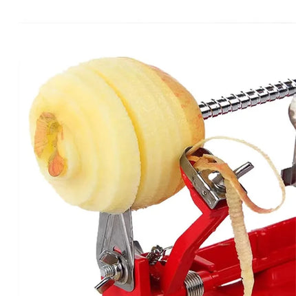 Multi functional hand cranked three in one automatic fruit slicer for peeling apples