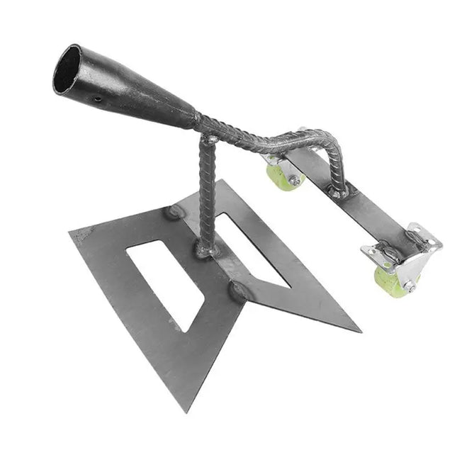 ABYN-Dual-Head Steel Weeder For Garden Manual Push Weeding Tool Wheeled Hoe Design