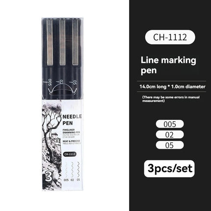 15/3 Size Fineliner Pens Black Micro Pigment Liner Pen Multiliner Drawing Pen for Artist Sketching Drawing Drafting Comic Design