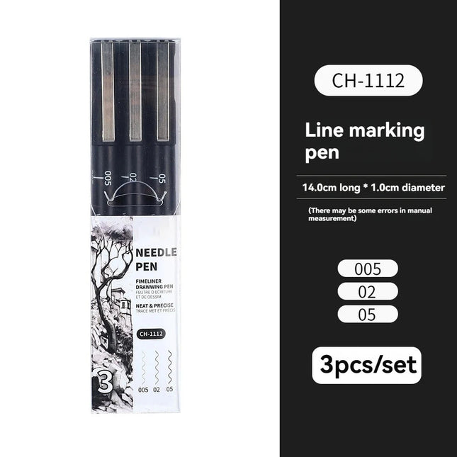 15/3 Size Fineliner Pens Black Micro Pigment Liner Pen Multiliner Drawing Pen for Artist Sketching Drawing Drafting Comic Design
