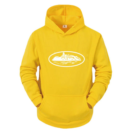2025 Autumn/Winter New Men's and Women's Devil Island Printed Hoodie Outdoor Activity Casual Hoodie Fashion Trendy Men's Style