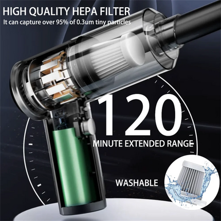 15000PA Compressed Air Dust Collector Handheld vacuum cordless High power, car vacuum cleaner Hairdryer Mini portable