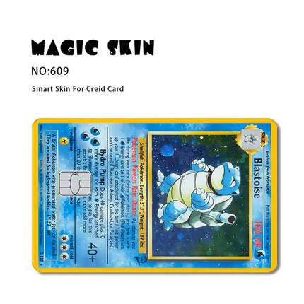 Pokemon Card Decals Credit Card Skin 2.5D HD Stickers Pikachu Game Card Decal Card Matte Film Skin Small Chip Waterproof Sticker