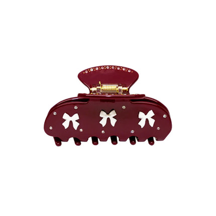 Cute Bow Hair Clip for Women Girls Acetate Rhinestone Fruits Floral Hairpin Pearl Hair Claws Shark Clip Trendy Hair Accessories