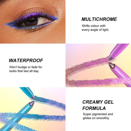 Color-changing Eyeshadow Stick Multi Chrome Eyeliner Waterproof Long Last Smooth Cream Gel Liner Eye Makeup Glitter Eye Shadow