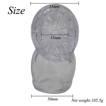 Transparent Magic Wand Headgear Attachments Penis Vibrator Masturbator AV Stick Head Cover Sleeve Sex Toys Erotic Accessories