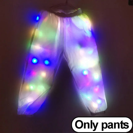Cool led lights clothes lumnious man jacket with led lights Rave performance Dress for dancing man night running led costume