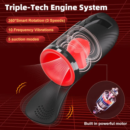 Male Masturbator Penis Training Vibrator Glans Massage Testicle Stimulator Delay Stamina Trainer Blowjob Machine Sex Toy for Men
