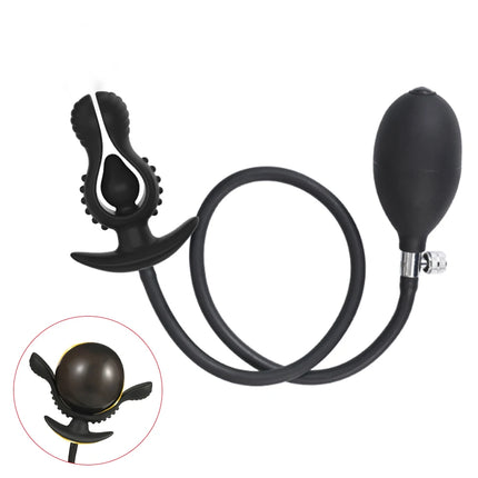 Flower Bud Inflatable Anal Dildo Plug Expandable Butt Plug with Pump Sex Toys for Women Men Anal Dilator Massager Adult Products