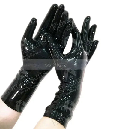 customized gloves latex fetish men catsuit sexy fetish long gloves opera latex handmade rubber bodysuit for men cosplay