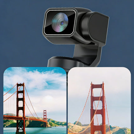 4K Pocket Gimbal Camera Handheld Stabilized Camcorder 75MP 330° Auto-Tracking Rotation 1.7-inch Touchscreen for Vlogging