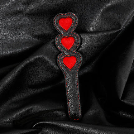 Black Red Heart Flogger Leather Bdsm Whips Spanking Paddle Slave Adult Sex Toys for Womans Bondage Restraints Whips Sex Shop ﻿