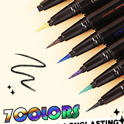 Waterproof Glitter Eyeliner Pen Eye Shadow Stick Long-Lasting Quickly Dry Diamond Shining 9-color Liquid Eyeliner Big Eye Makeup