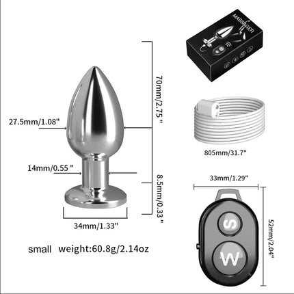 Adult Sex Toys Metal Double-Ended Anal Plug Couple Flirt Male and Female Anal Dildo G-Spot Massage Sm Woman Plug Masturbator