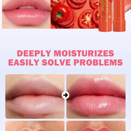 6pcs Fruit colored lipstick, nourishing lips, caring for lips, natural moisturizing lipstick, neutral adult lip care