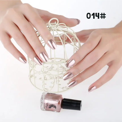 Metal Colour Nail Gel Polish Semi Permanent Mirror Gel Varnish Base Top Coat UV Gel Varnish Soak Off Nails Art Glue Nail Polish
