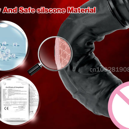 Realistic dildo Black Anal Plug with Suction Cup Penis for Vagina Butt Plug Stimulation Sex Toys for Women Adults Phallus
