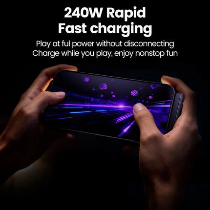 2 in 1 Cable PD240W Type C To Type C Fast Charging Foldable Bracket Cable Built-in Desktop Holder Wire For iPhone Samsung Xiaomi
