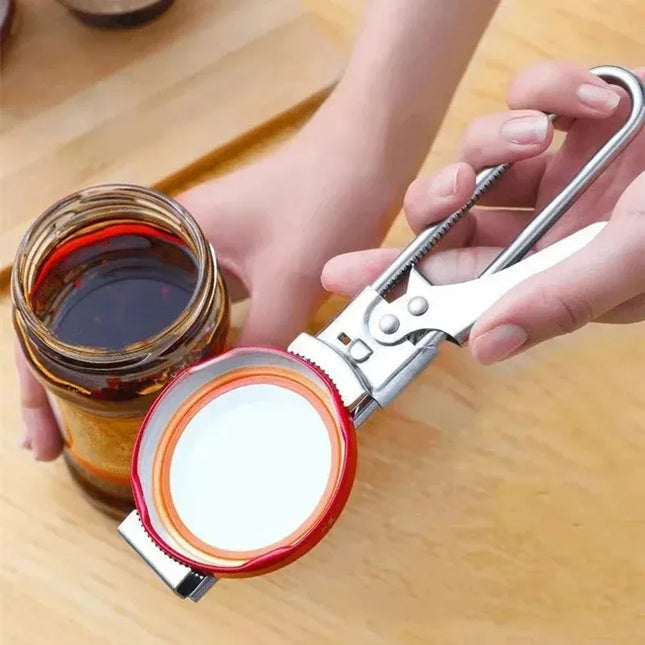Ouvre-bocal et bouteille multifonction antidérapant en acier inoxydable réglable Outil de cuisine ergonomique et robuste