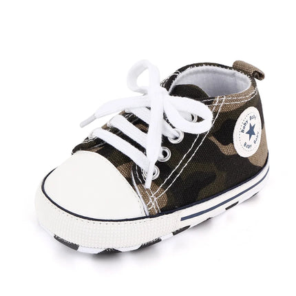 Spring New Baby Shoes Boy and Girl Classic Canvas Casual Sneakers Soft Sole Non-Slip Walking Newborn Toddler Shoes First Walkers