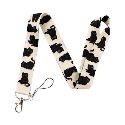 Cute Cartoon Cat Duck Neck Strap Lanyards For Keychain ID Credit Card Pass Animal Hang Rope Cell Phone Charm Accessories