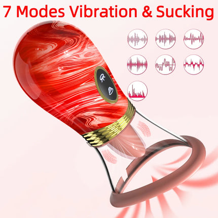 Sucking Vibrator Sex Toy for Women Clit Sucker Tongue Licking Removable Cup G Spot Nipple Vagina Clitoral Oral Vacuum Stimulator