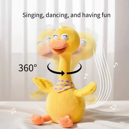 Dancing Duck Electric Duck Plush Toy Singing English Version Dancing Talking Duck Recording Repeating What You Say