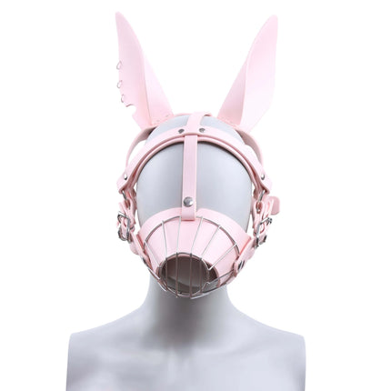 New Pink Leather Dog Head Mask Role play Mask Bondage Erotic Training SM Games Nightclub Parties BDSM Unisex Adult Sex Toys 18+