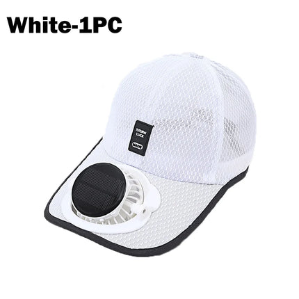 Solar USB Rechargeable Fan Hat Breathable Summer Cap Anti UV Baseball Cap for Hiking Fishing Outdoor Sports Father Day Gift