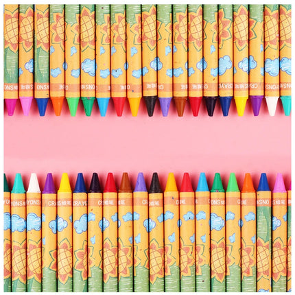 Kawaii Children Oil Pastel Crayons Set 8/12/24 Colors Safe Non-Toxic Graffiti Coloring Art Supplies Kids School Drawing Painting