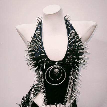 bustier top y2k fashion y2k clothes y2k crop top gothic clothes y2k top Rivets Tank Tops Skull top vintage tops gothic tank tops