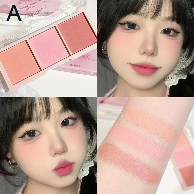 Natural 3 Colors Face Blush Powder Cheek Cheek Tint Matte Cosmetics Blusher Face Up Make Brightens The appearance And The Color