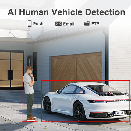 Anpviz Smart 4k 8MP POE IP PTZ Camera 5X Optical  Zoom Audio Camera IR 30m Outdoor Security Protection Human Vehicle Detection