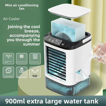 Spray Fan Mini Home Office Humidification Refrigeration Air Conditioning Fan USB Cooler Electric Fan Ice Box