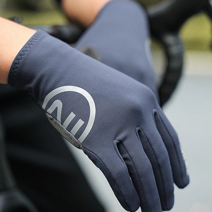INBIKE 2024 Cycling Gloves Gel Padded for Men Autumn Winter Fleece Road Bike Gloves MTB Full Finger Touchscreen Bike Accessories