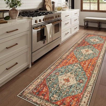 Bohemia Trellis Hallway Rug Runner Rug Kitchen for Hallways Vintage Carpet Bedroom Bathroom Entryway CreamMulti Runners Mats